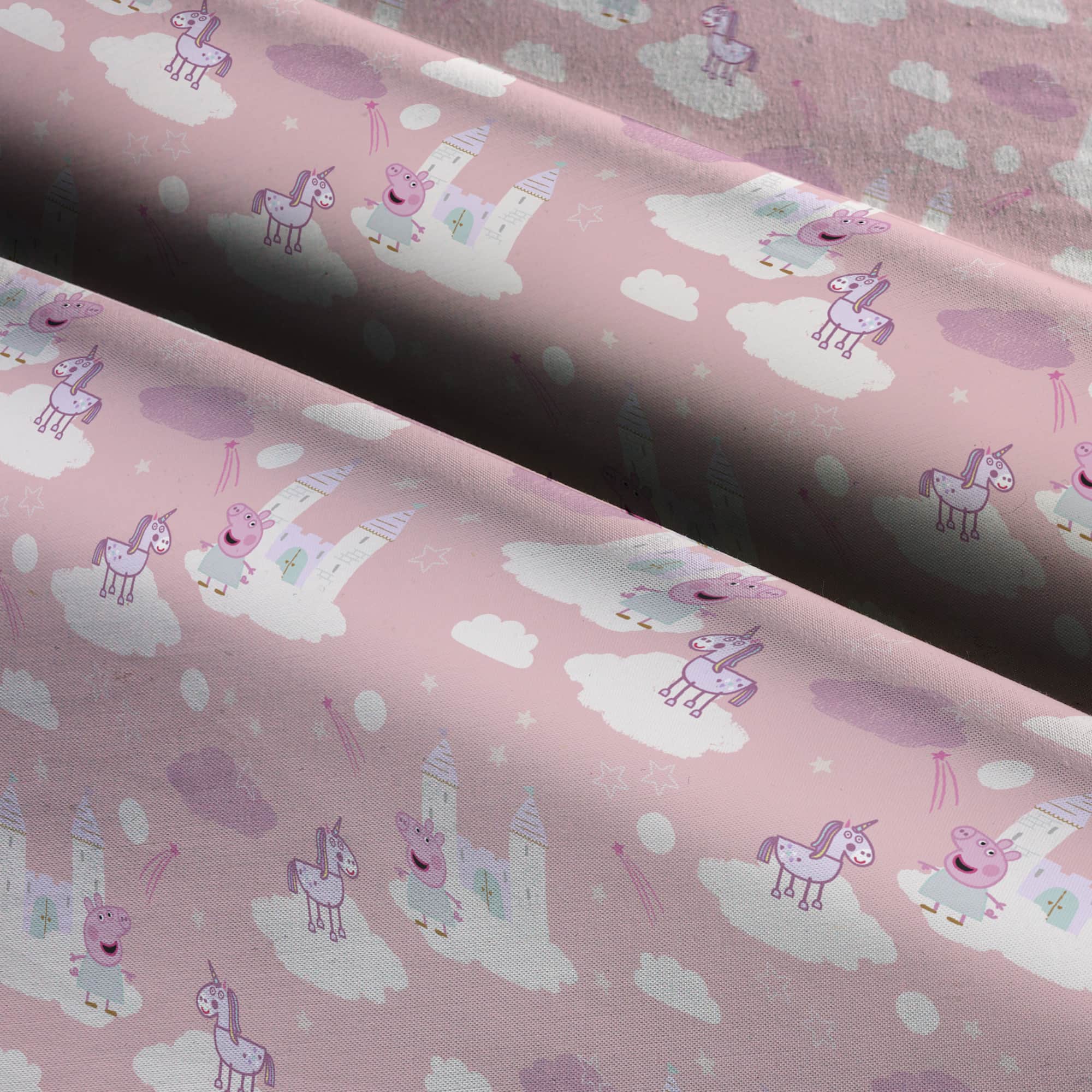 Eone Peppa Pig Dreamland Castles Cotton Fabric
